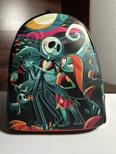 Loungefly Disney Nightmare Before Christmas Jack And Sally Mini Backpack  NWT