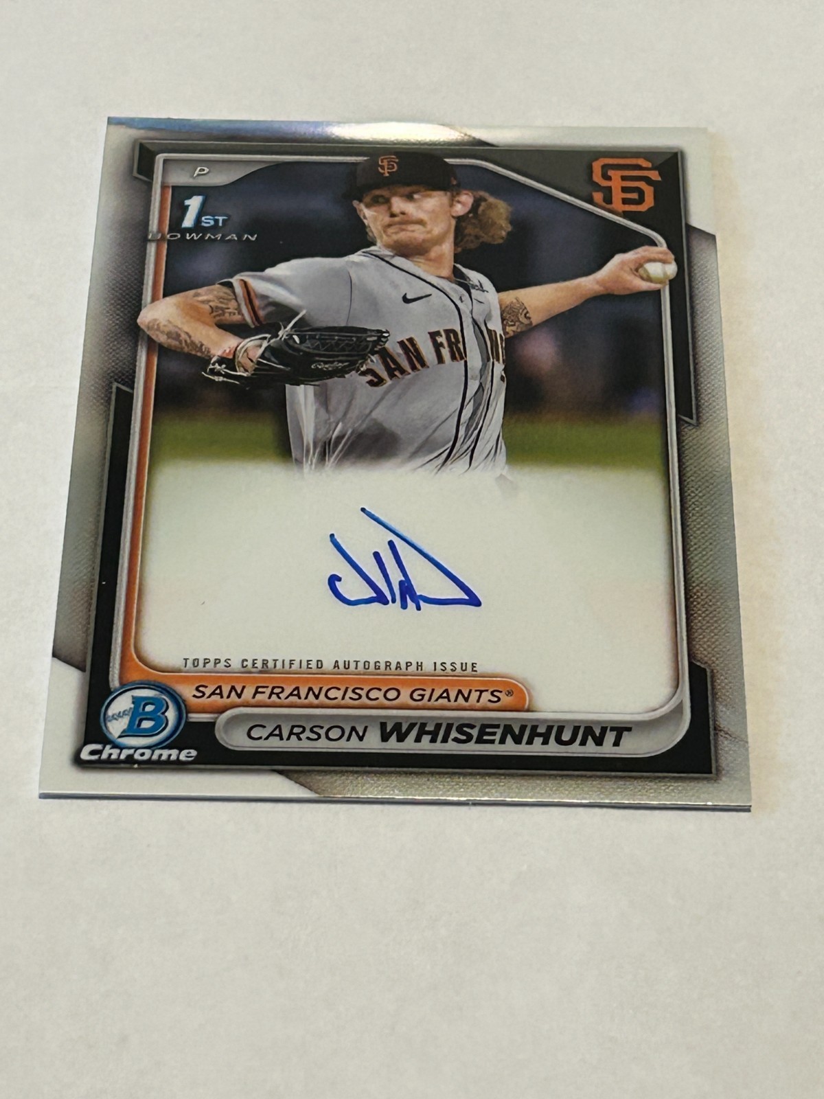 2024 BOWMAN CHROME AUTOGRAPH CARSON WHISENHUNT 1ST BOWMAN - GIANTS