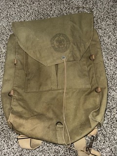 Authentic Vintage Boy Scouts of America Canvas Green Backpack