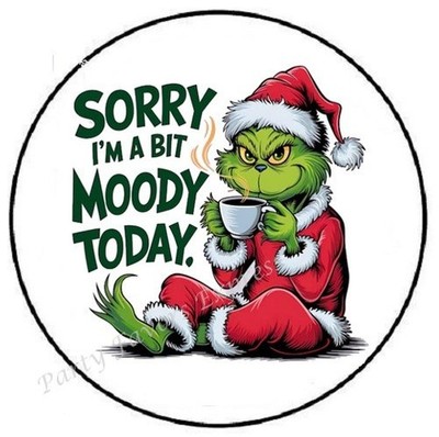 SORRY I'M A BIT MOODY TODAY VILLAIN ENVELOPE SEALS LABELS STICKERS PARTY FAVORS