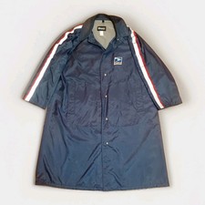 Vintage USPS Postal Full Length Rain Coat Parka Mens Large
