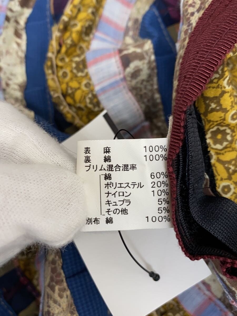 Ca4La Rose Colored Hat Patchwork Hat Linen Multic… - image 6