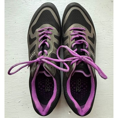 ECCO Biom Womens 8 Comfort Walking Shoes Sneakers Black Purple Athletic
