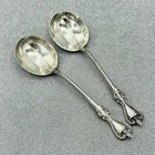 Towle Old Colonial Antique Sterling Silver Bouillon Soup Spoons