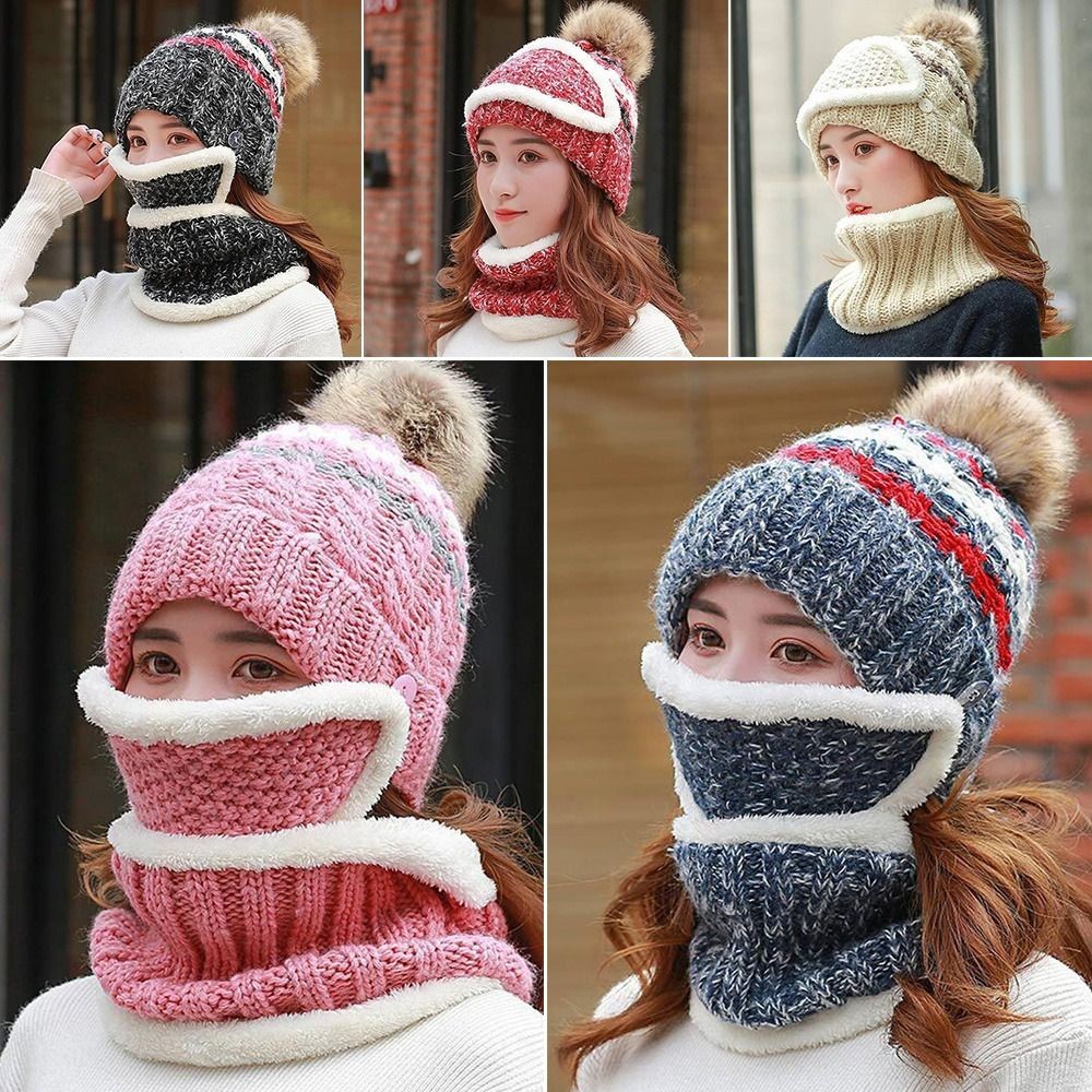 APL Con sciarpa protezione orecchie inverno cappelli orecchio berretto sci maschera cappello maglia cappuccio