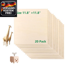 Quadratische Sperrholzplatten 3mm für Modellbau Laserprojekte DIY Handwerk, 20 S