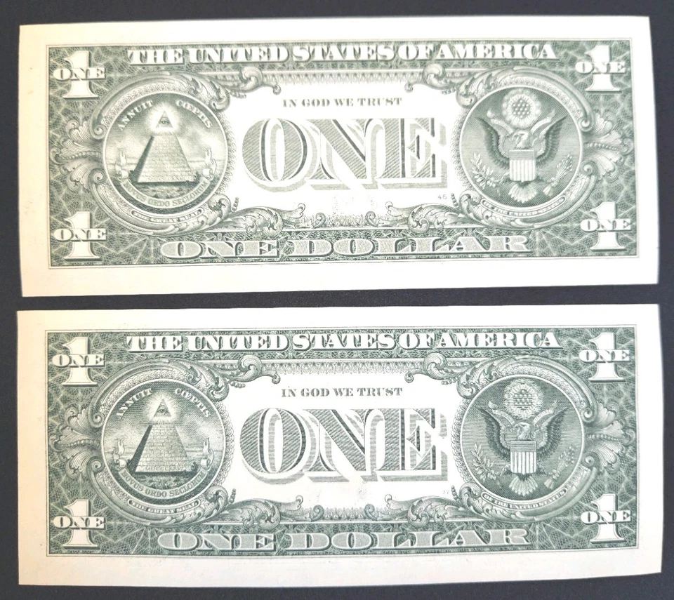 Same Matching Serial Number $1 Bill. Duplicate Serial Number. Unique Dollar. - Image 3 of 4