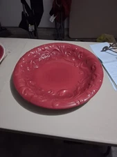 GG COLLECTION Rare Red Acanthus 20.5" Serving/Display Bowl