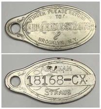 Vintage Abraham & Straus Brooklyn, NY Silver Metal Credit Charge Coin Tag Fob