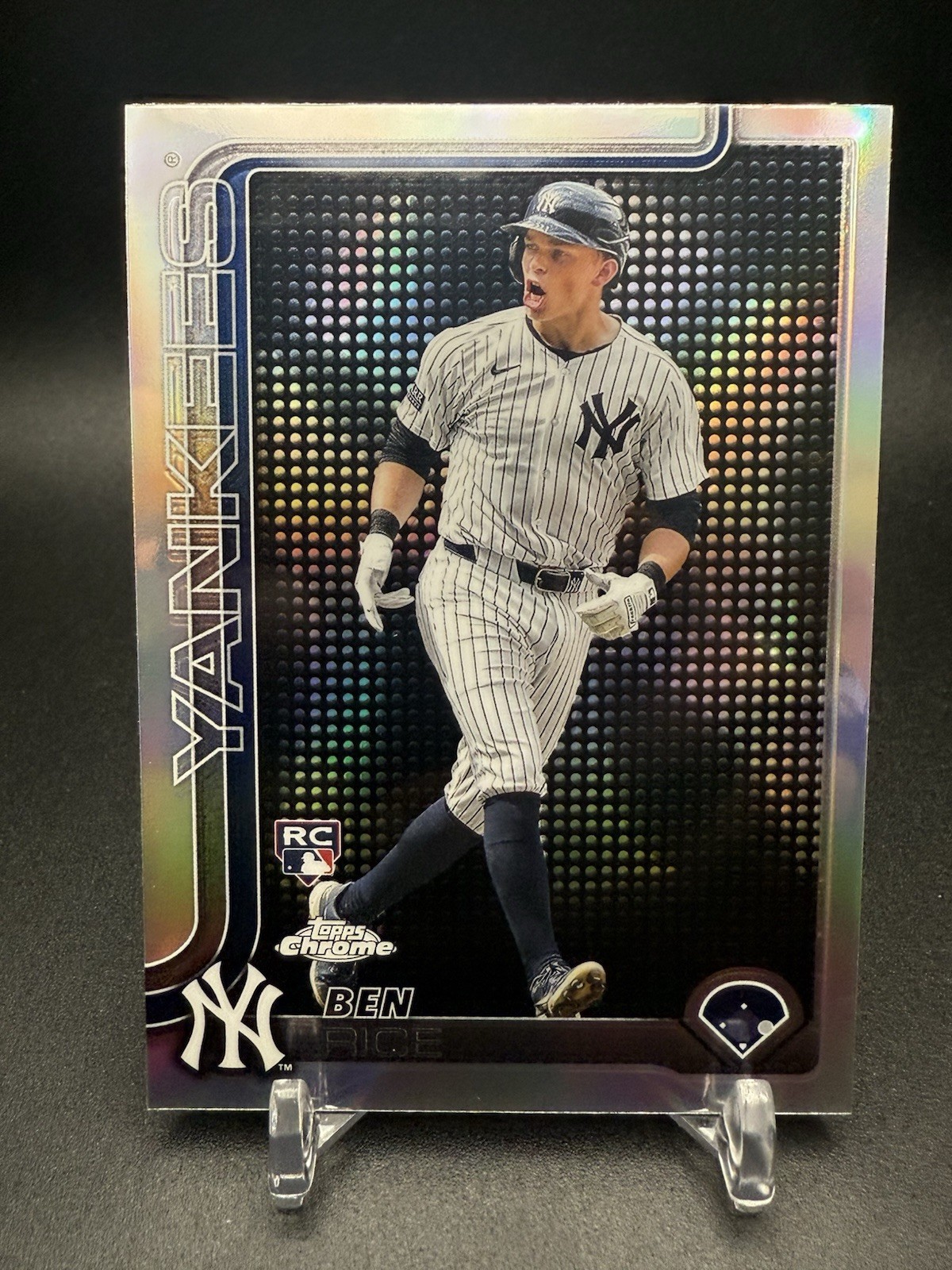 2025 Topps Chrome Ben Rice Lightboard SSP Case Hit Rookie #139 New York Yankees