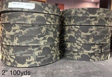 NYLON WEBBING MIL-SPEC MIL-W-17337 2 INCH BLACK MULTICAM 2-SIDED 100 YARD ROLL