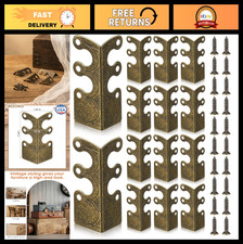 14 Pcs Solid Brass Corner Protectors - Vintage Edge Guards for Furniture  Walls