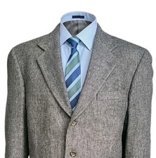 Bachrach Blazer Mens 42R Brown Gingham Check Wool Camel Hair Sport Coat Jacket