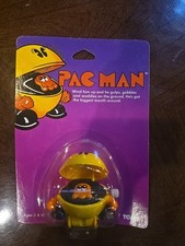 1982 TOMY "Pac Man" Wind-Up Toy UNUSED ON ORIGINAL CARD 1980s Midway Video game