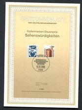 Germany - BRD : Scott # 1516 / 1538 First Day Sheetlet (ETB) (Michel # 1/1988)