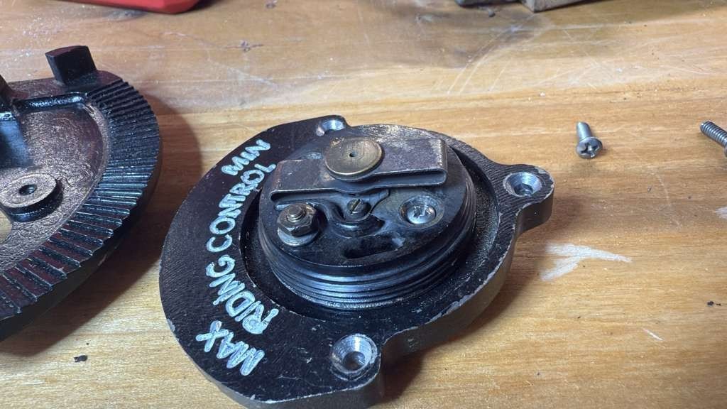 1930 Rolls Royce steering column  throttle governor ignition control plate 