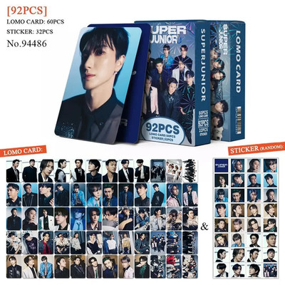 92Pcs/Set Kpop Idol SUPER JUNIOR New Series Lomo Cards Leeteuk Heechul HD Printd