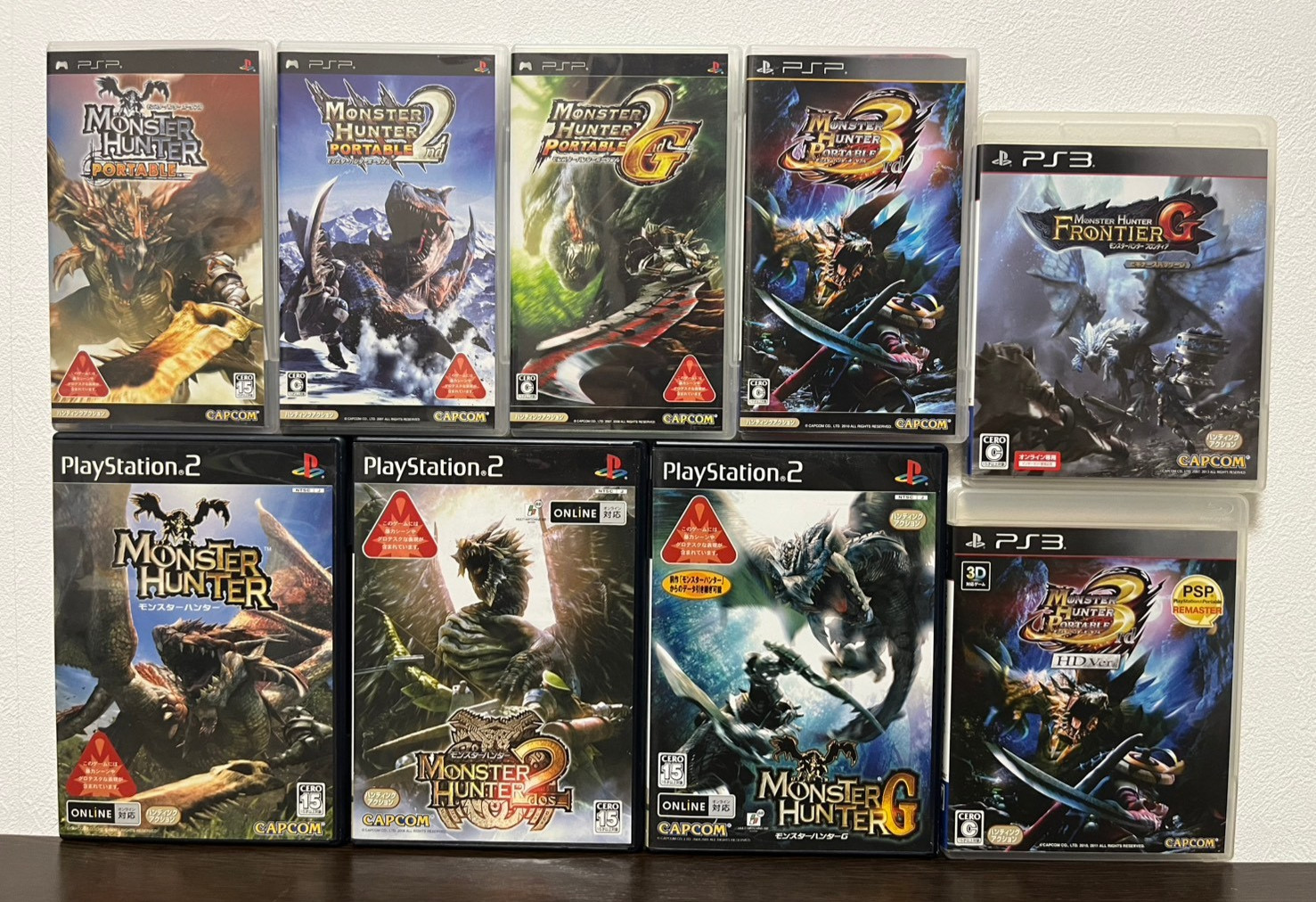 Monster Hunter Portable 1 2 2G 3E PSP & 3E HD Ver Frontier G PS3 & 1 2 G PS2