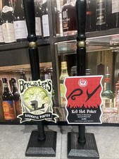 Dummy beer pump X 2 pub home bar mancave real ale genuine badges Brewery New