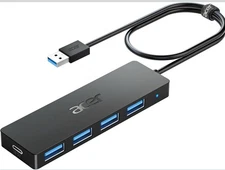 Acer USB Hub 4 Ports, Multiple USB 3.0 Hub, USBA Splitter for Laptop with Typ...