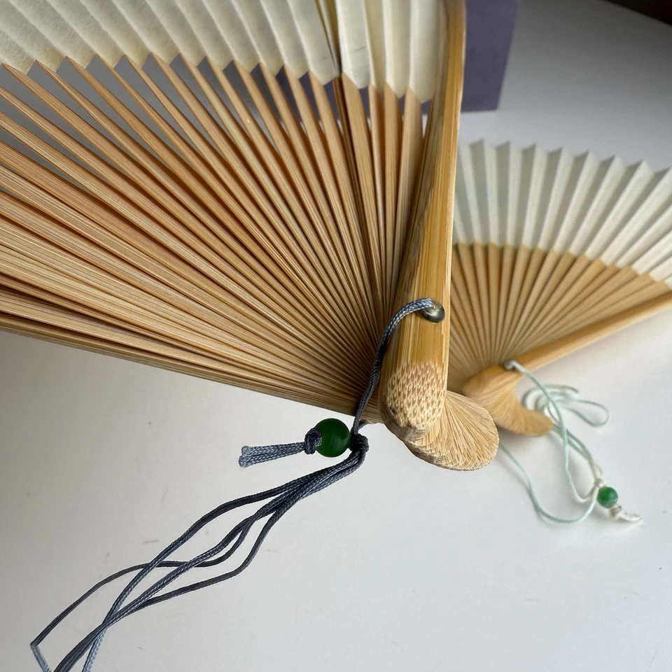 Япония Suehiro бумаги складные вентиляторы бамбука Meiji LIfe страхование 90-летие - Изображение 4 из 4