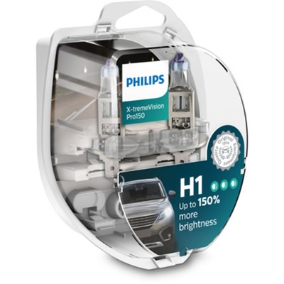 Glühlampe Halogen PHILIPS H1 X-tremeVision Pro150 12V/55W, 2 Stück [I]