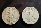 Two Walking Liberty Half Dollars 1917 90% Silver