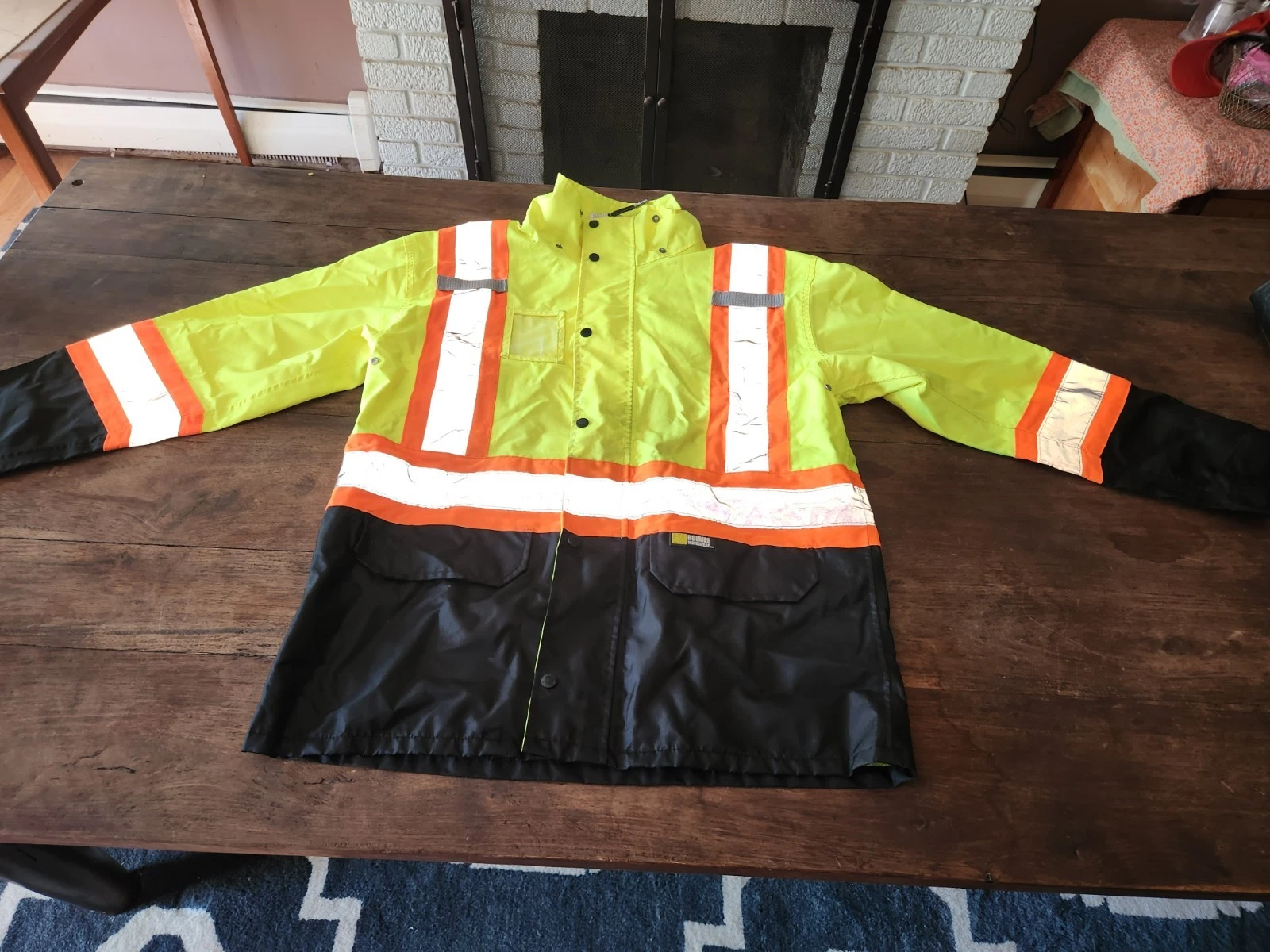 Holmes Workwear High Visibility Rain Jacket Mens Medium