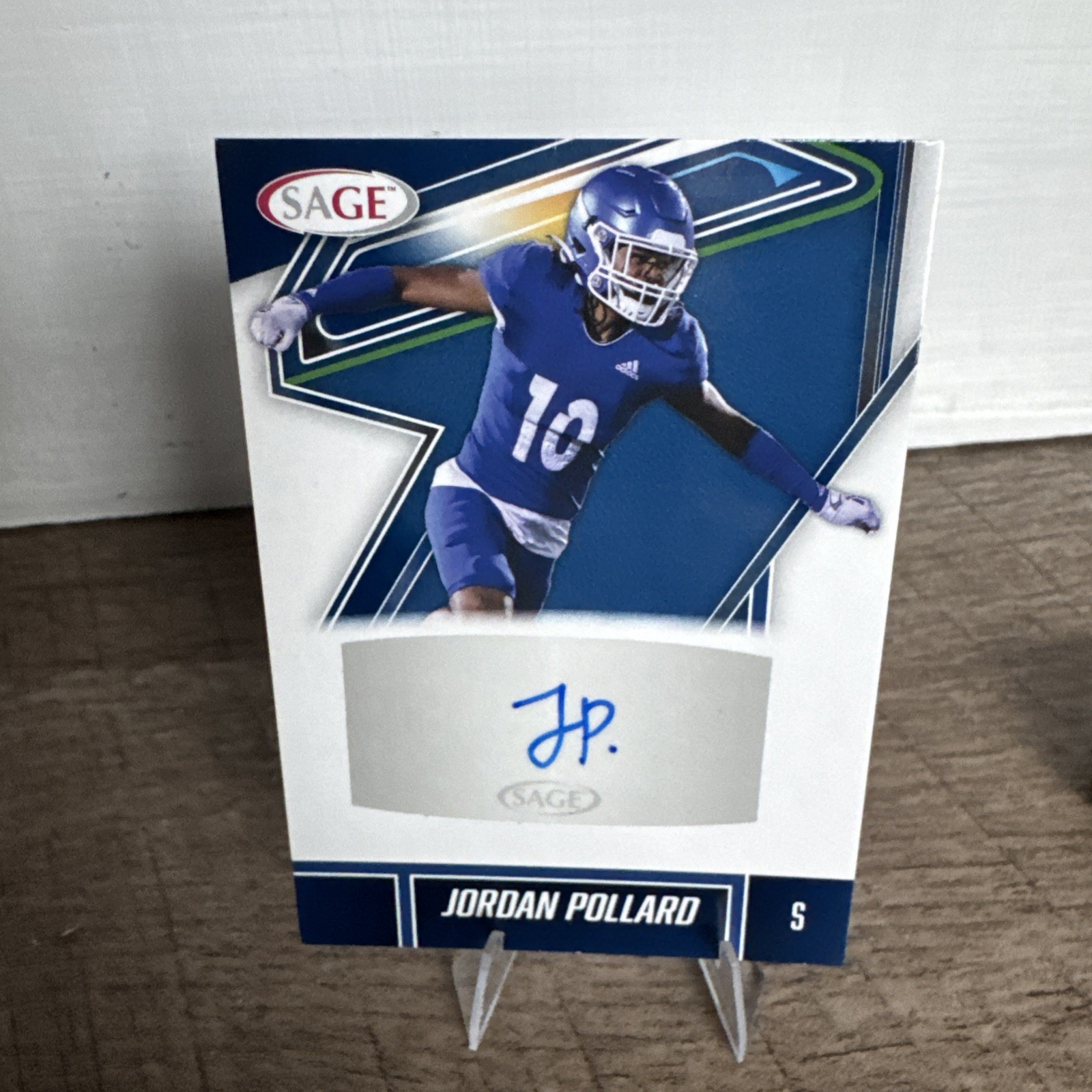 Jordan Pollard, San Jose State, 2026 Sage Hi Number Football Auto