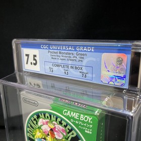 [CGC 7.5] Pokemon Green Version Japanese Game Boy 1996 - Graded NINTENDO