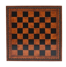 Tooled Leatherette Chess Checkers Board With ...