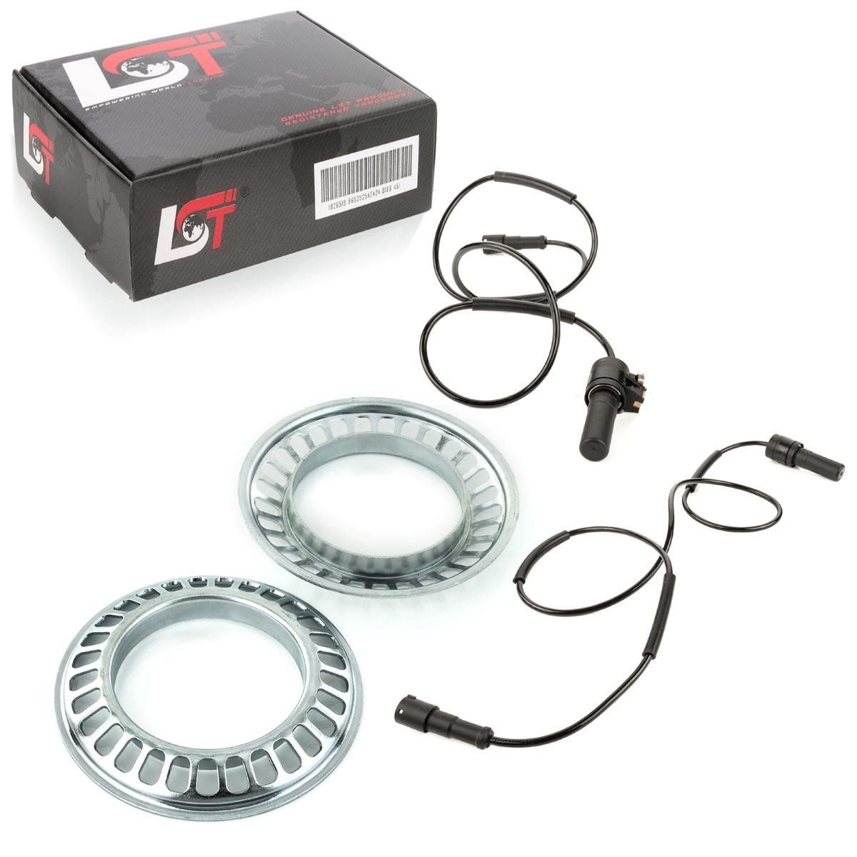 2x ABS Sensor and ABS Ring Set Rear Axle 29 Holes for VAUXHALL TIGRA MK I