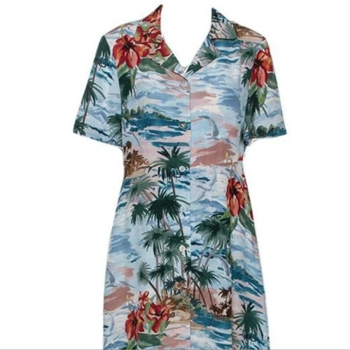 Abito Mini Camicia Valentino Collezione Hawaiian Couture Cotone 2