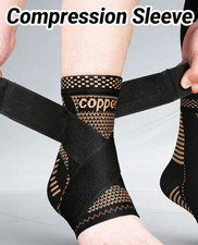 Copper Sports Ankle Support Brace for Joint for Sports  Pain Relief Medium 