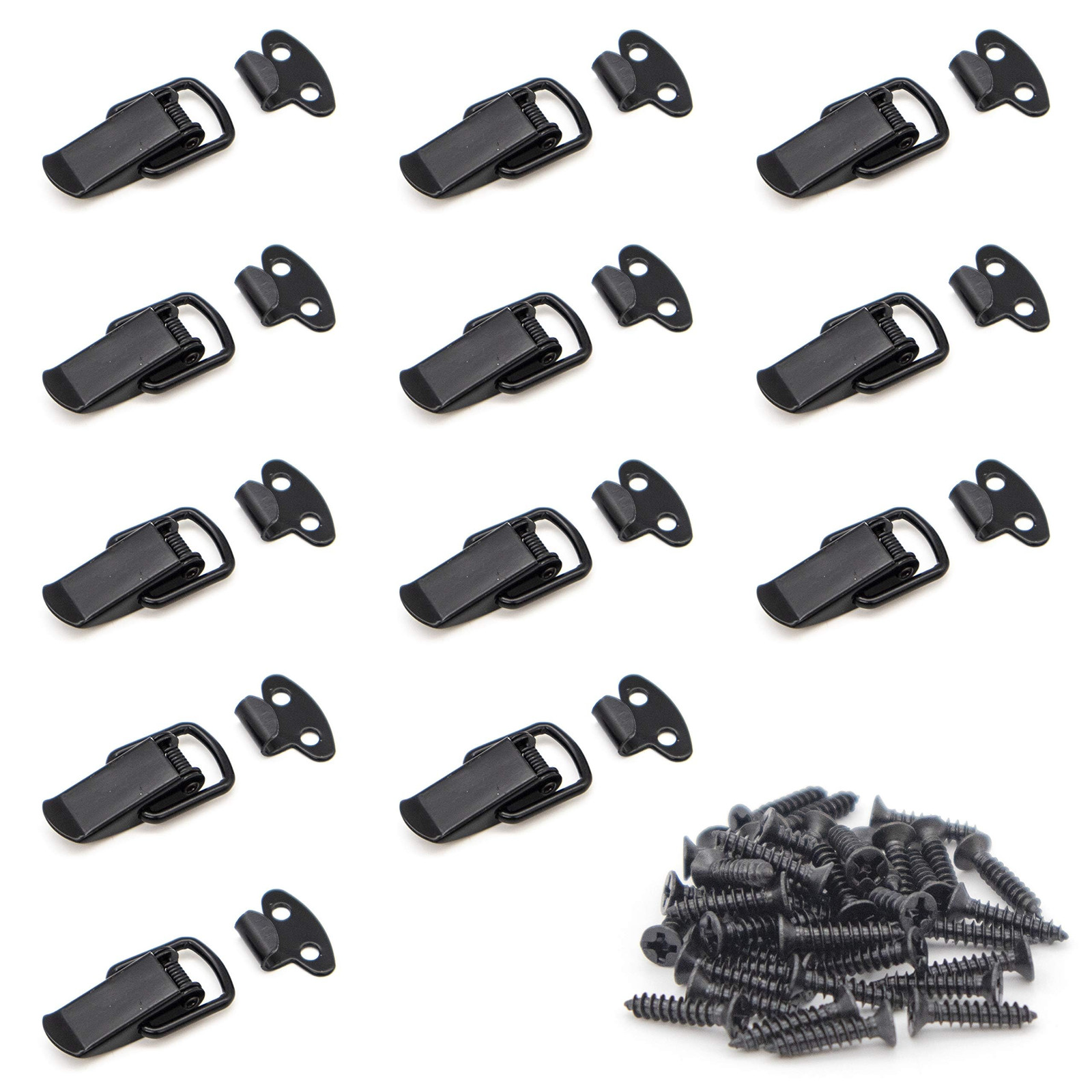 12 Set of Stainless Steel Small Spring Toggle Lock Clasp Buckle Latch for Woo...