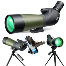 20-60x60 HD Spotting Scope with Tripod, Carrying Bag and Scope Adapter - BAK4...
