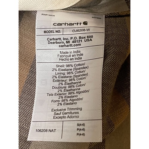 Carhartt Detroit Jacket Women's (Size S) Rugged Flex Relaxed Fit Canvas Coat NEW - Picture 5 of 5