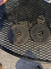 Vintage Pancake Style Weight Plates- Made In The USA No Name- Set Of 2 2.5lb