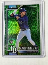 2026 Topps Baseball Carson Williams #25 RC Green Holiday Foil Tampa Bay Rays