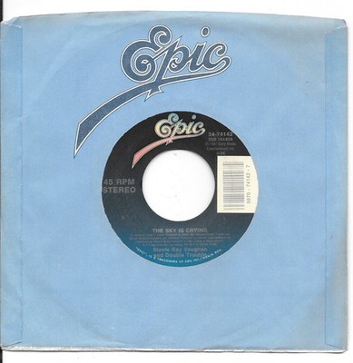 STEVIE RAY VAUGHAN The Sky Is Crying on Epic blues rock 45 HEAR