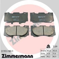 Zimmermann BremsbeläGe Bremsbelagsatz BremsklöTze Vorne 22353.180.1