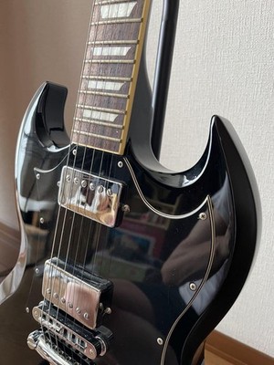 ギター Burny SG Super Grade Burny Super Grade model SG type Black W/Gig bag Electric Guitar