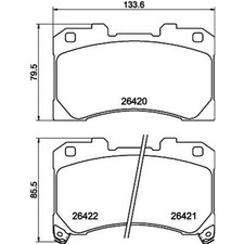 Hella Bremsbeläge vorne für Toyota Yaris 1,6 Gr 4WD 