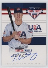 2017 USA Baseball Stars & Stripes CNT Signatures /499 Taylor Walls #21 Auto 0i76