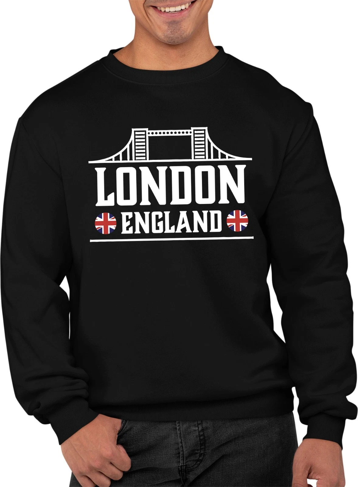 Union Jack London Sweatshirt British Flag Souvenir Unisex Kids Adults Top