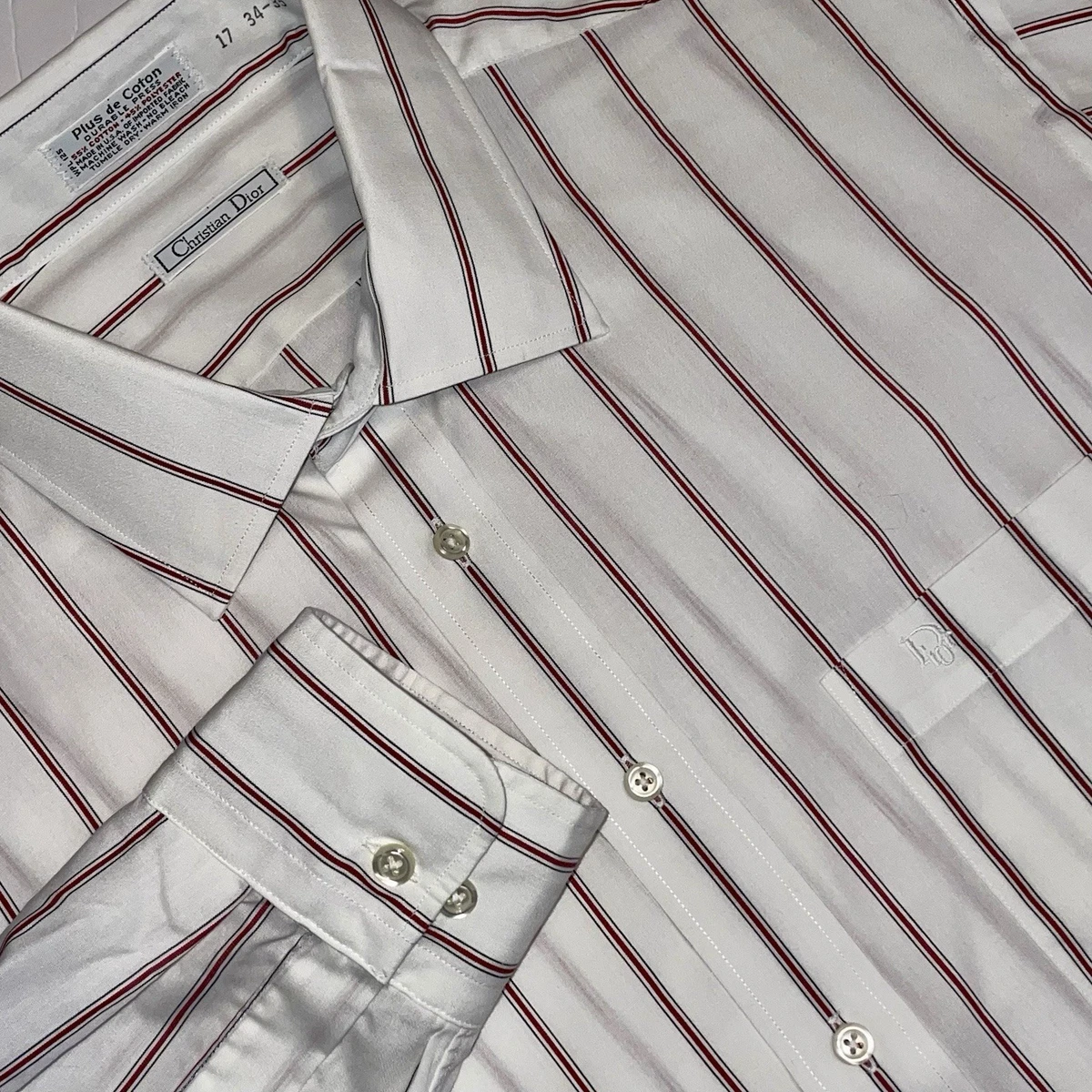 Christian Dior ストライプ 半袖シャツ Size 9 70's Christian Dior S/S Stripe Shirt M / クリスチャンディオール
