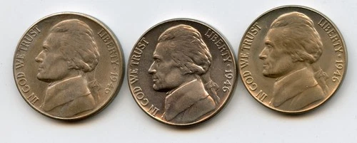 1946-P Jefferson Nickel — photo from the most recent tracked eBay sale