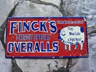 VINTAGE 1950'S DETROIT-SPECIAL OVERALLS PORCELAIN SIGN.