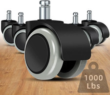 Office Chair Caster Wheels Replacement(Set of 5) for Hardwood Floors and Carpet-