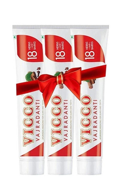 #ad Vicco Vajradanti Ayurvedic Toothpaste 100g x 3 Herbal Bad Breath Care $22.69